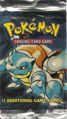 Pokemon Base Set Unlimited Edition Booster Pack - Blastoise Artwork LONG PACK